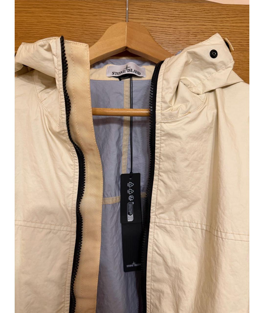 STONE ISLAND Бежевая полиамидовая куртка, фото 3