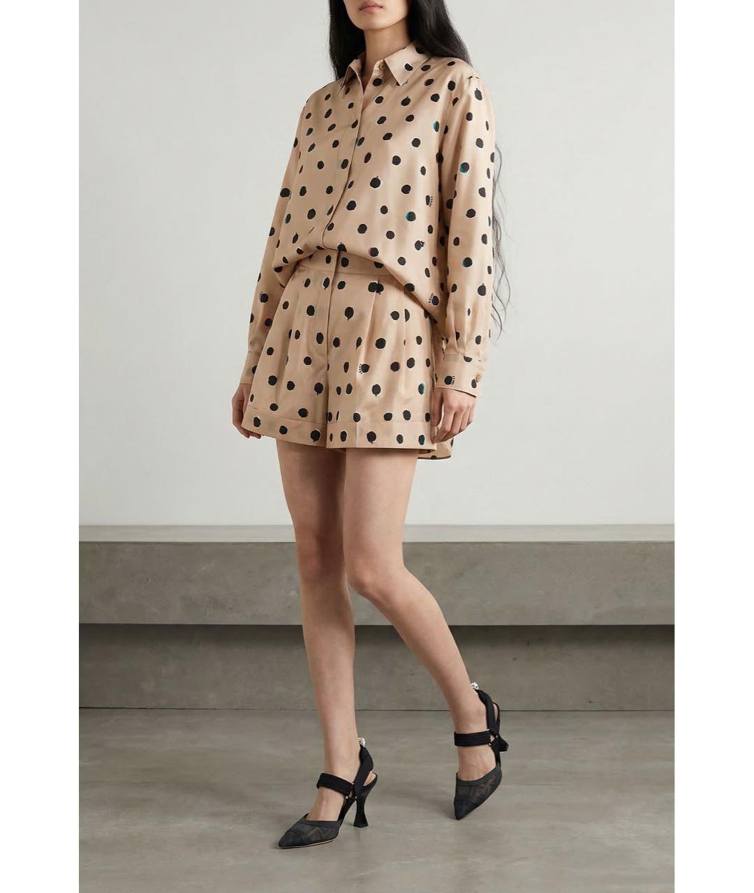 FENDI Розовые шелковые шорты, фото 6