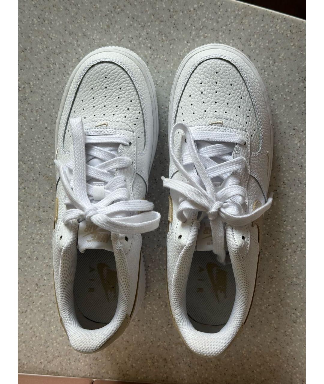 NIKE Белые кожаные кроссовки, фото 3