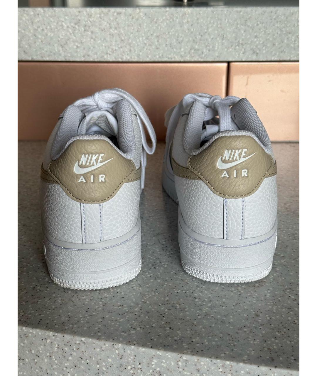 NIKE Белые кожаные кроссовки, фото 4
