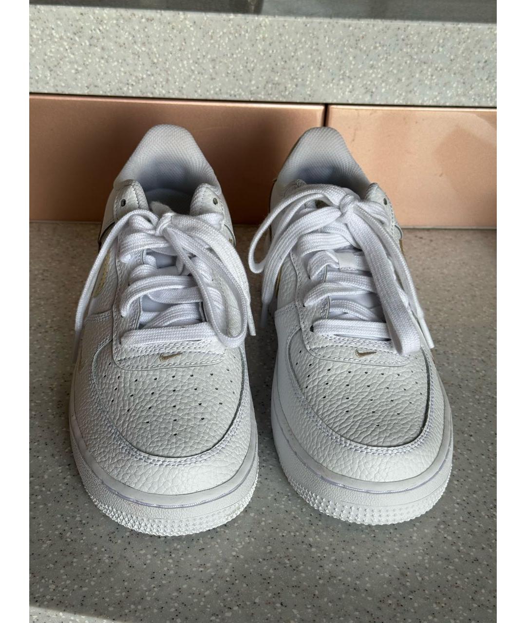 NIKE Белые кожаные кроссовки, фото 2