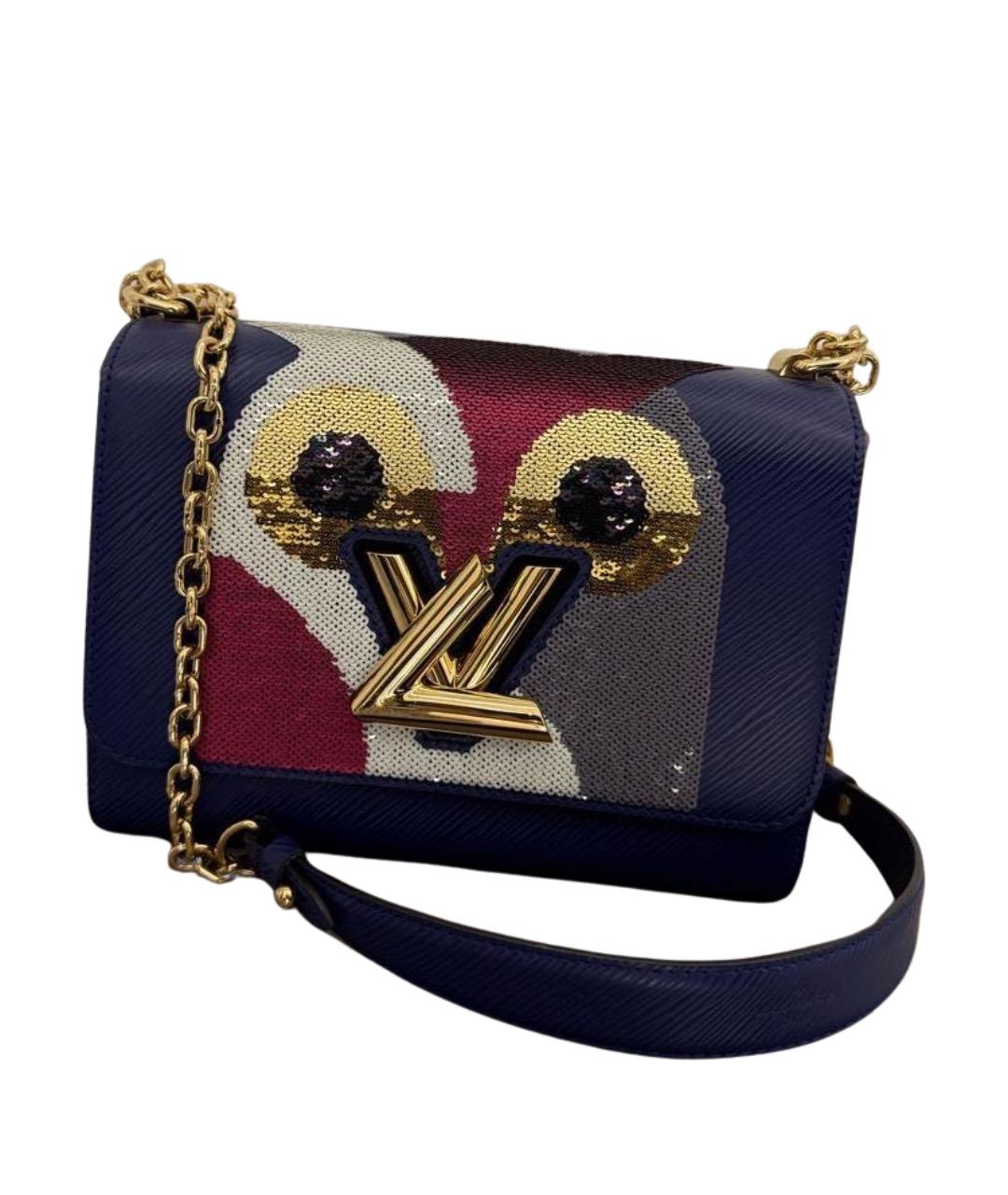 LOUIS VUITTON Темно-синяя кожаная сумка через плечо, фото 1
