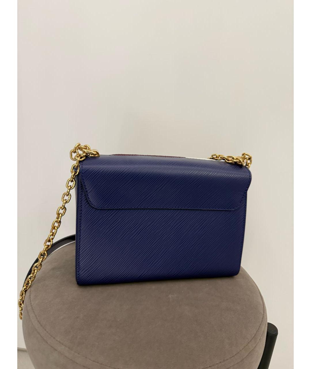 LOUIS VUITTON Темно-синяя кожаная сумка через плечо, фото 2