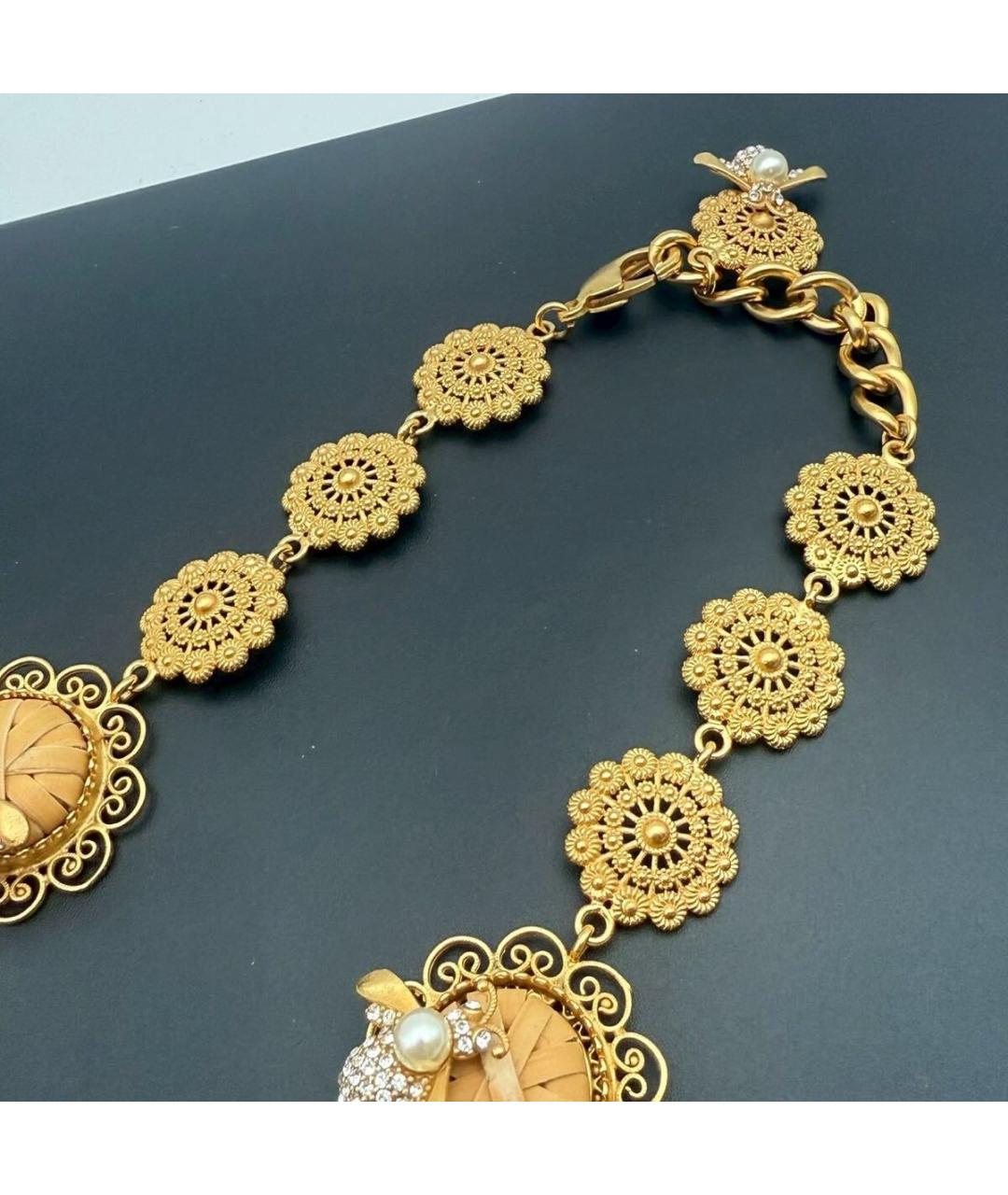 DOLCE&GABBANA Золотое металлическое колье, фото 3