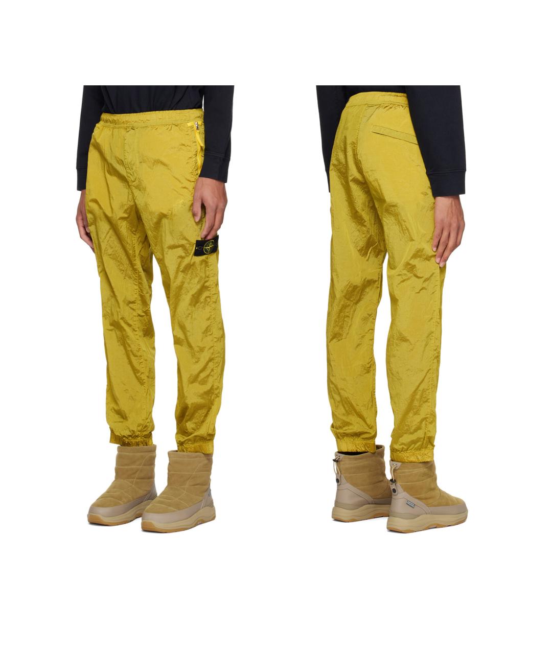 STONE ISLAND Горчичные спортивные брюки и шорты, фото 7