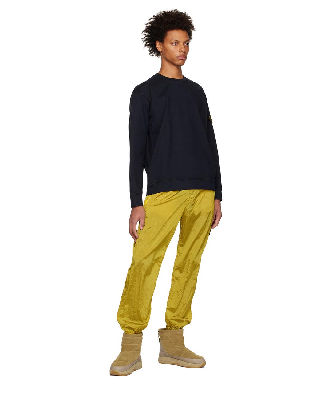 STONE ISLAND Горчичные спортивные брюки и шорты, фото 6