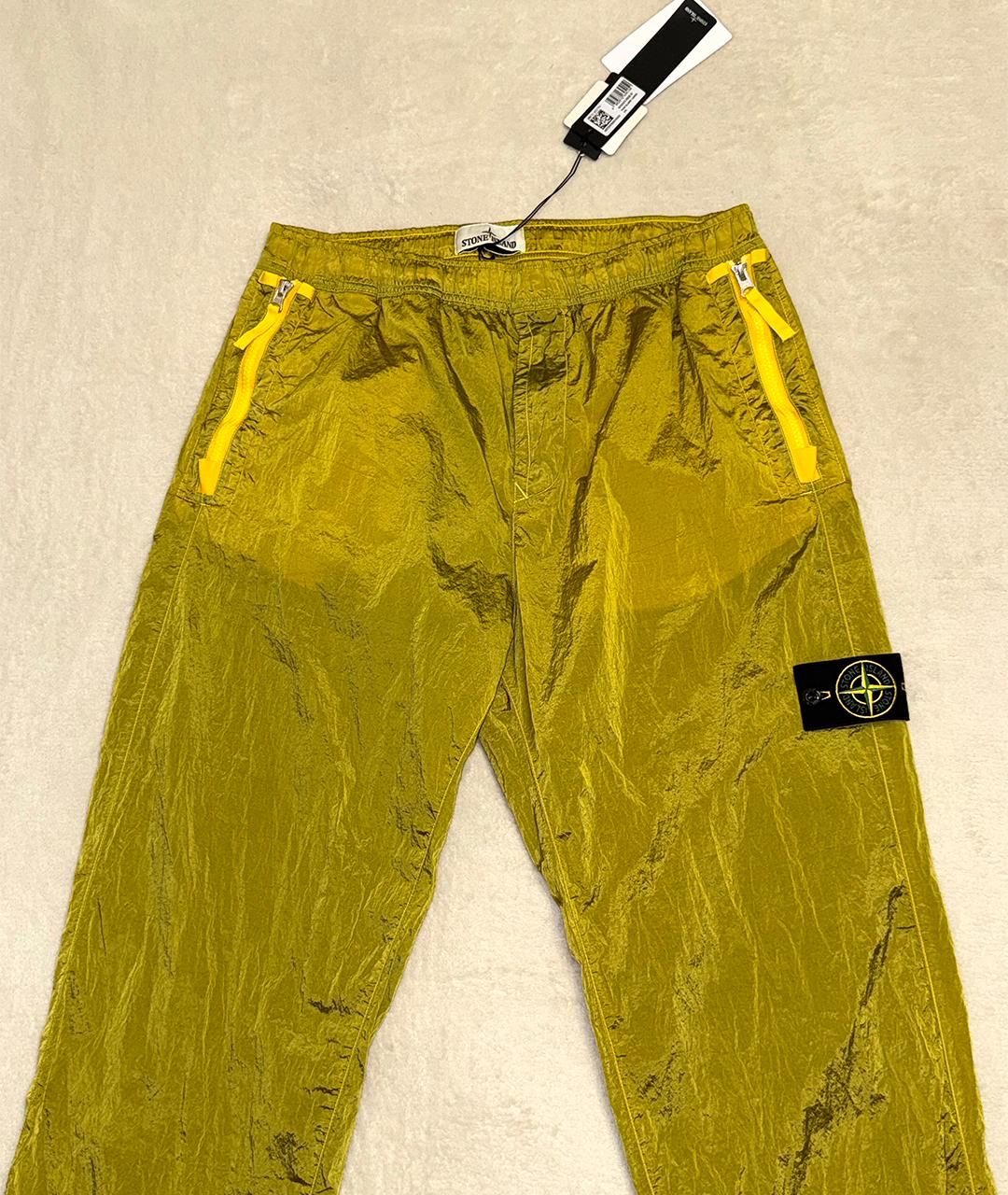 STONE ISLAND Горчичные спортивные брюки и шорты, фото 2