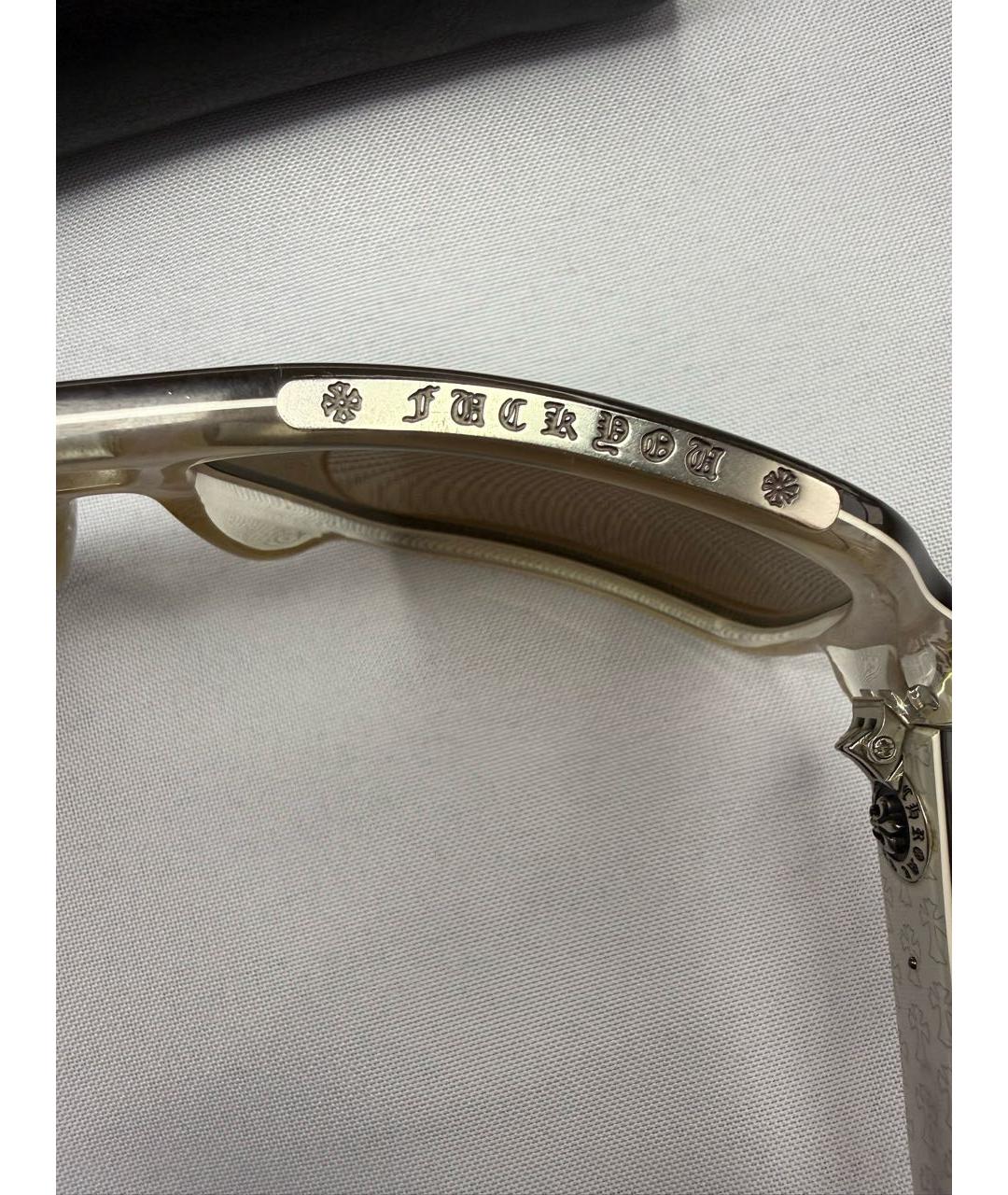 CHROME HEARTS Коричневые пластиковые солнцезащитные очки, фото 7