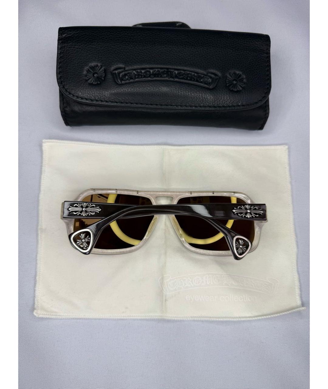 CHROME HEARTS Коричневые пластиковые солнцезащитные очки, фото 2