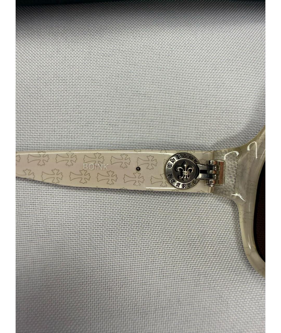CHROME HEARTS Коричневые пластиковые солнцезащитные очки, фото 4