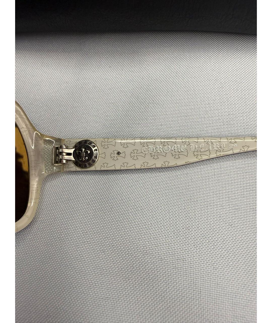 CHROME HEARTS Коричневые пластиковые солнцезащитные очки, фото 5