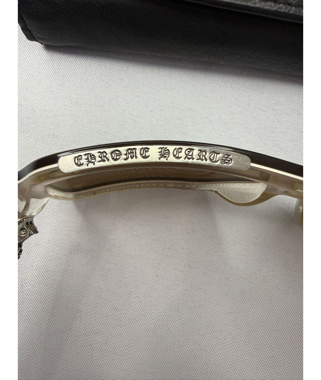 CHROME HEARTS Коричневые пластиковые солнцезащитные очки, фото 6