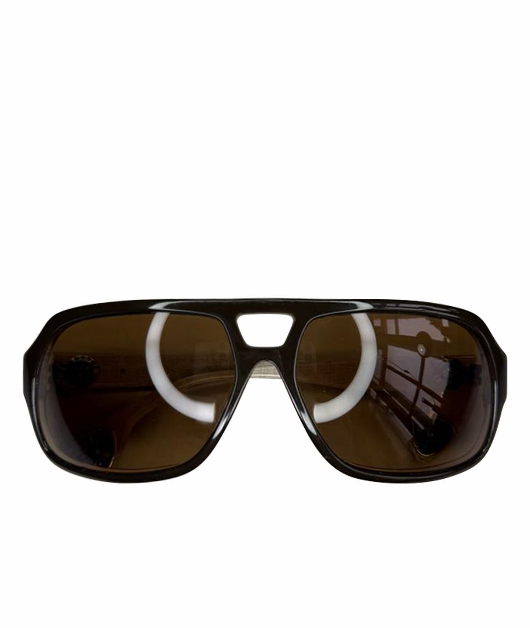 CHROME HEARTS Коричневые пластиковые солнцезащитные очки, фото 1