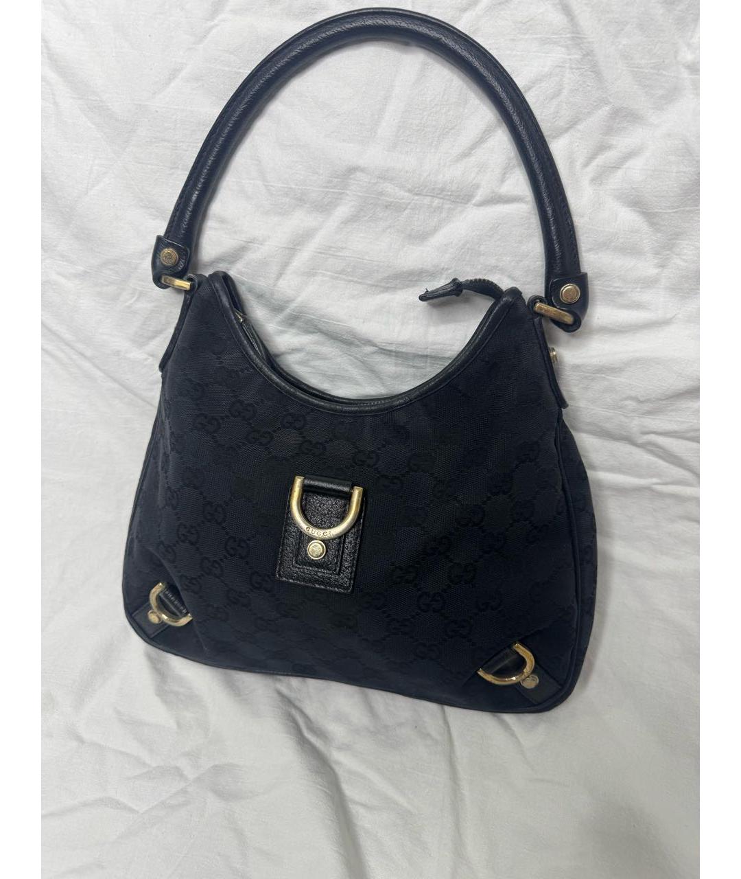 GUCCI Черная жаккардовая сумка через плечо, фото 2