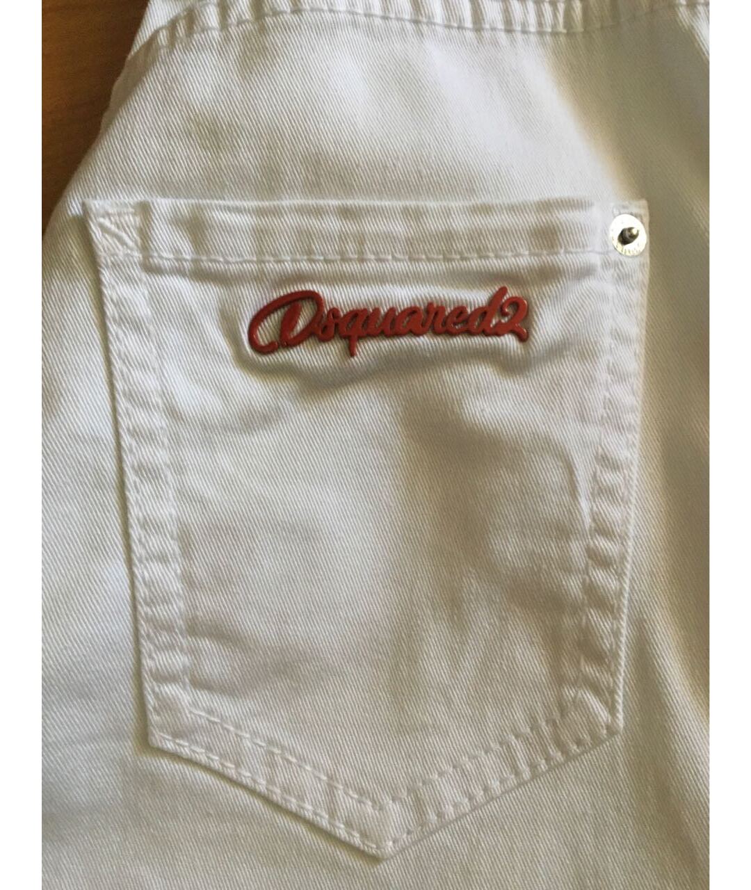DSQUARED2 Белые хлопковые джинсы слим, фото 4