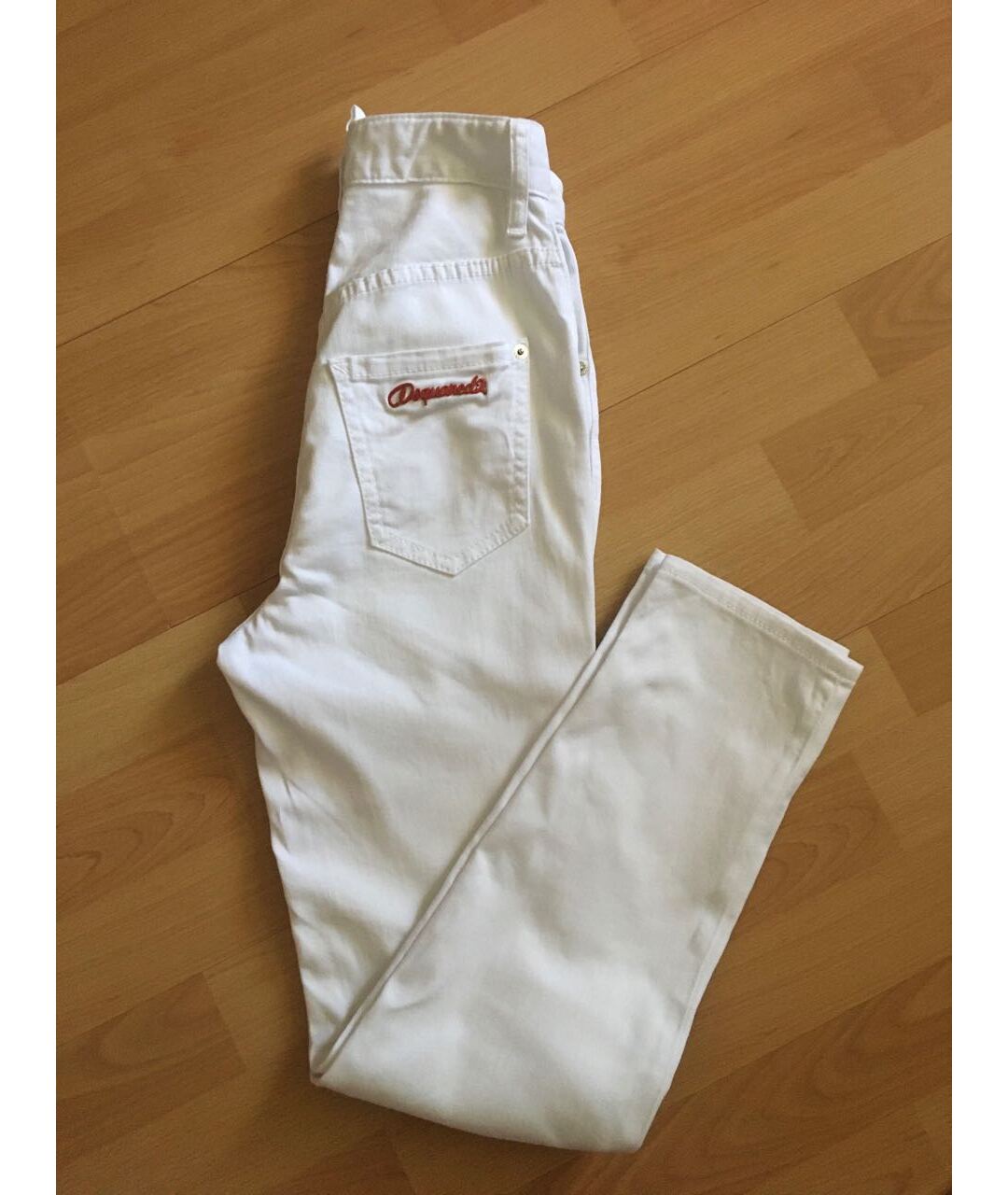 DSQUARED2 Белые хлопковые джинсы слим, фото 2