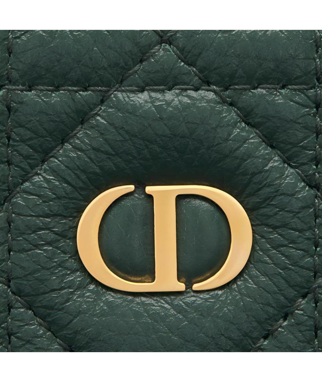 CHRISTIAN DIOR Зеленый кожаный кардхолдер, фото 4