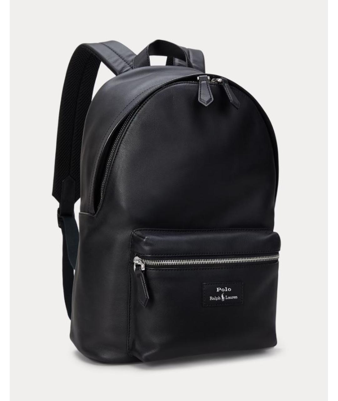 POLO RALPH LAUREN Черный кожаный рюкзак, фото 7