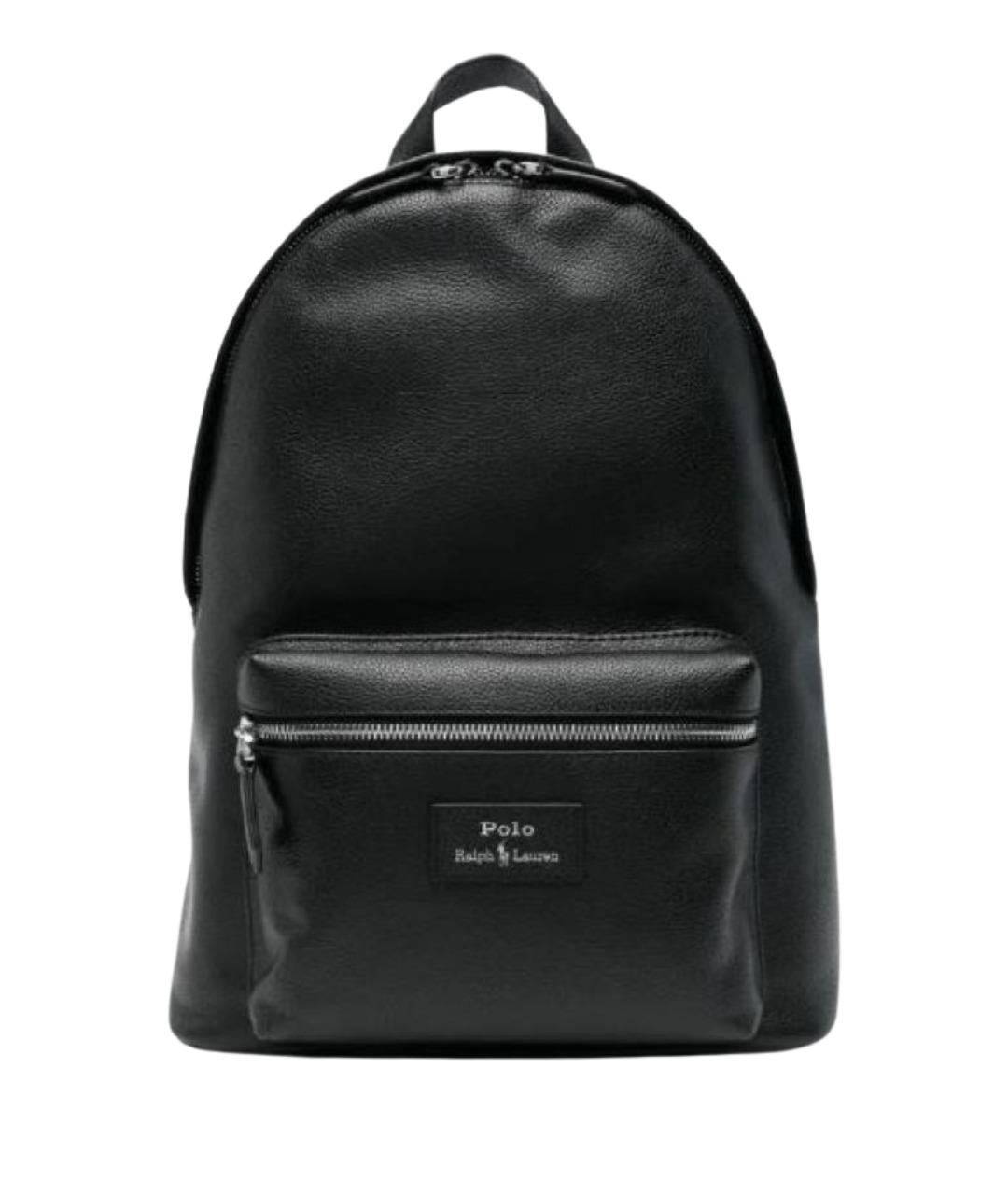 POLO RALPH LAUREN Черный кожаный рюкзак, фото 1