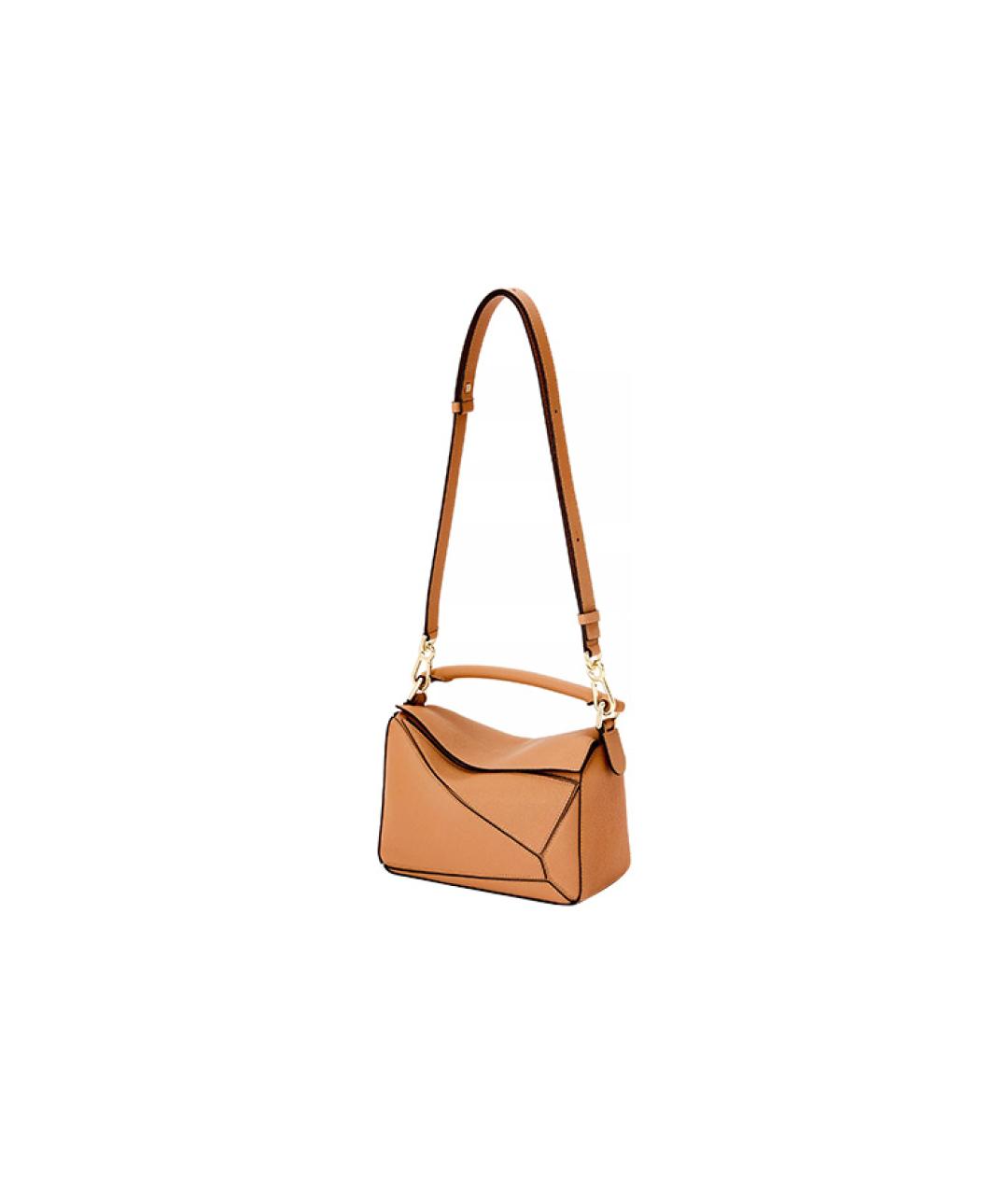 LOEWE Коричневая кожаная сумка через плечо, фото 2