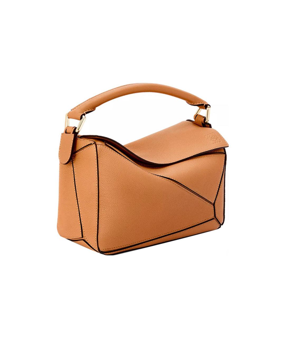 LOEWE Коричневая кожаная сумка через плечо, фото 4