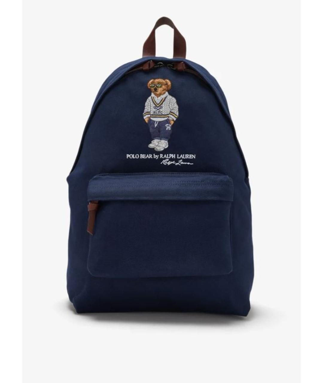 POLO RALPH LAUREN Темно-синий хлопковый рюкзак, фото 10