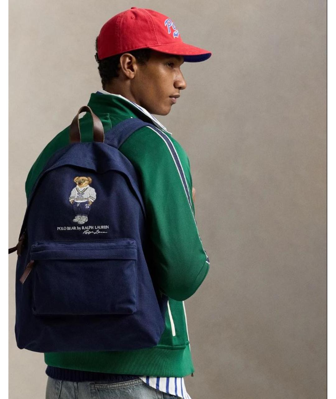 POLO RALPH LAUREN Темно-синий хлопковый рюкзак, фото 4