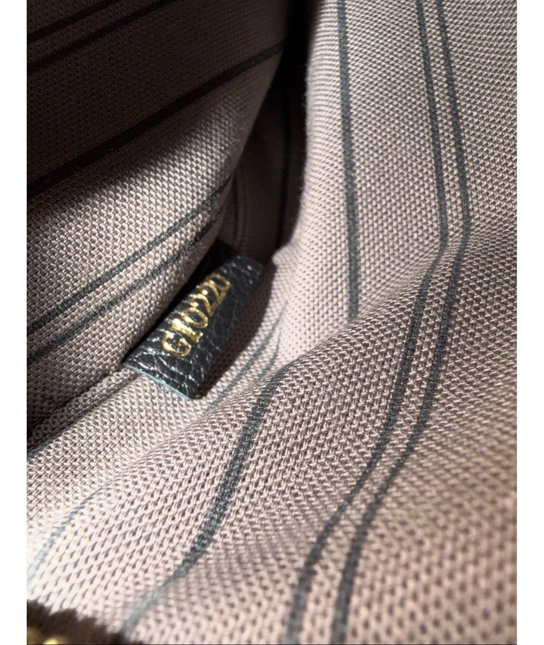 LOUIS VUITTON Черная кожаная сумка с короткими ручками, фото 7