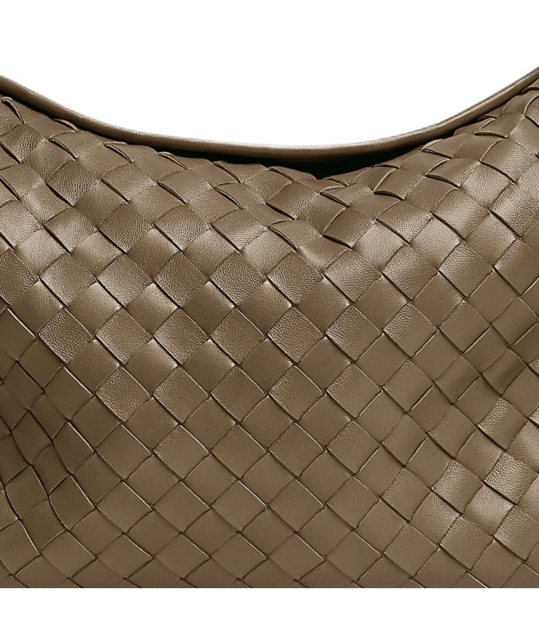 BOTTEGA VENETA Коричневая кожаная сумка через плечо, фото 5