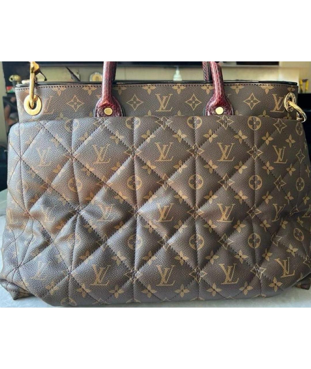 LOUIS VUITTON Коричневая сумка с короткими ручками, фото 2