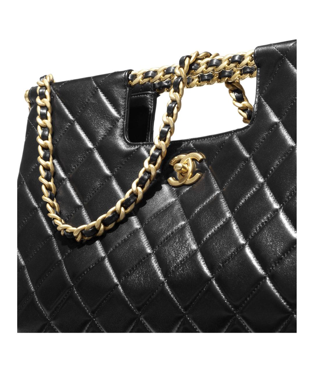 CHANEL Черная кожаная сумка через плечо, фото 4