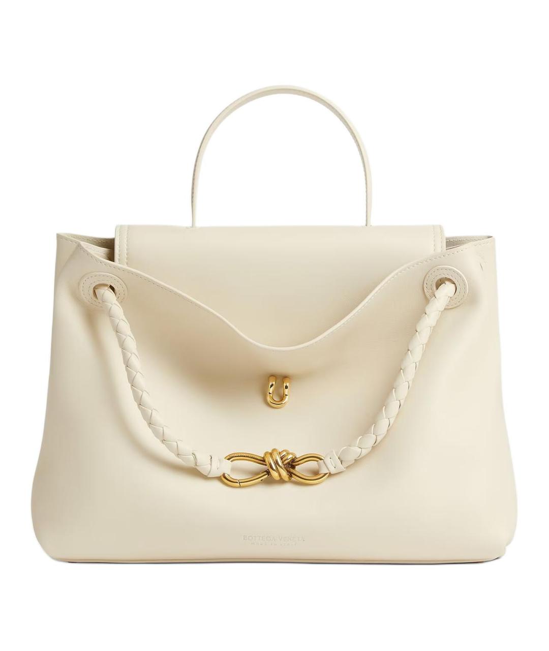 BOTTEGA VENETA Бежевая кожаная сумка через плечо, фото 2
