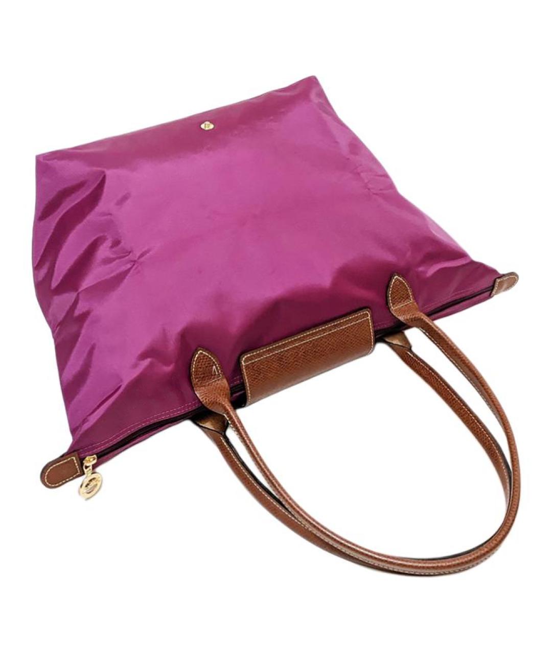 LONGCHAMP Фиолетовая тканевая сумка тоут, фото 4