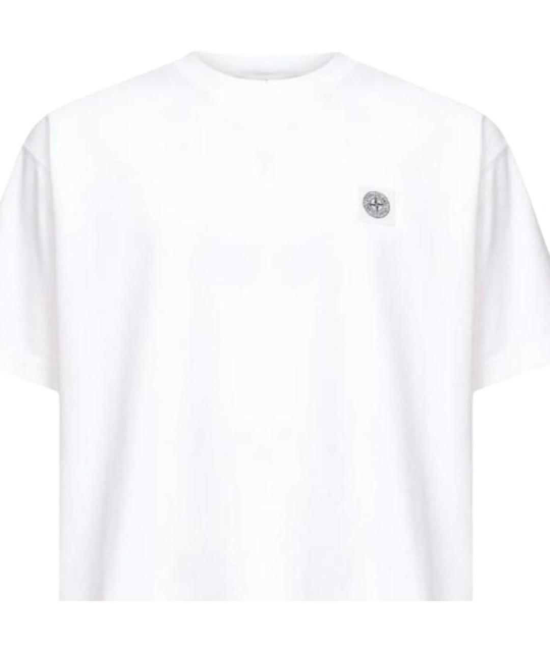 STONE ISLAND Белая футболка, фото 4