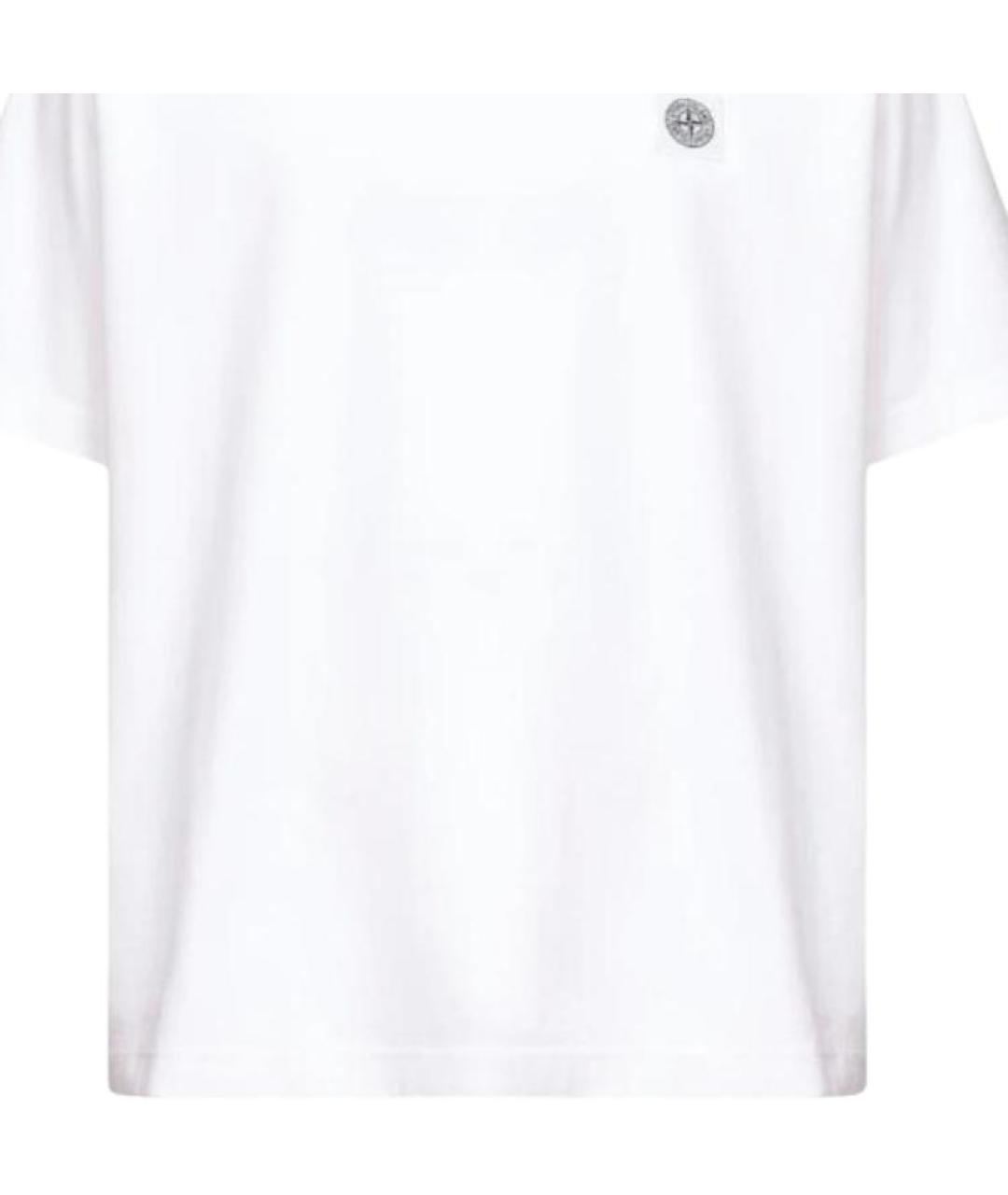 STONE ISLAND Белая футболка, фото 3