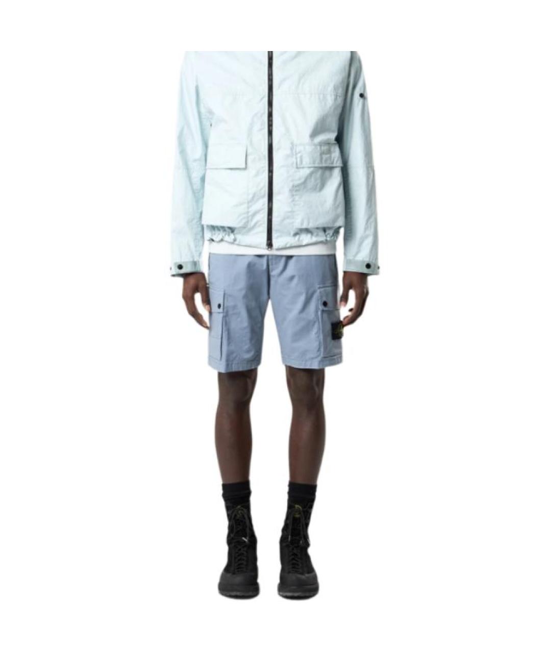 STONE ISLAND Голубые шорты, фото 3