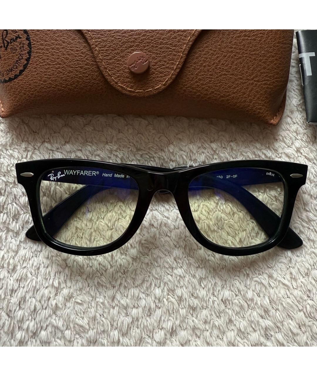 RAY BAN Черные пластиковые солнцезащитные очки, фото 5