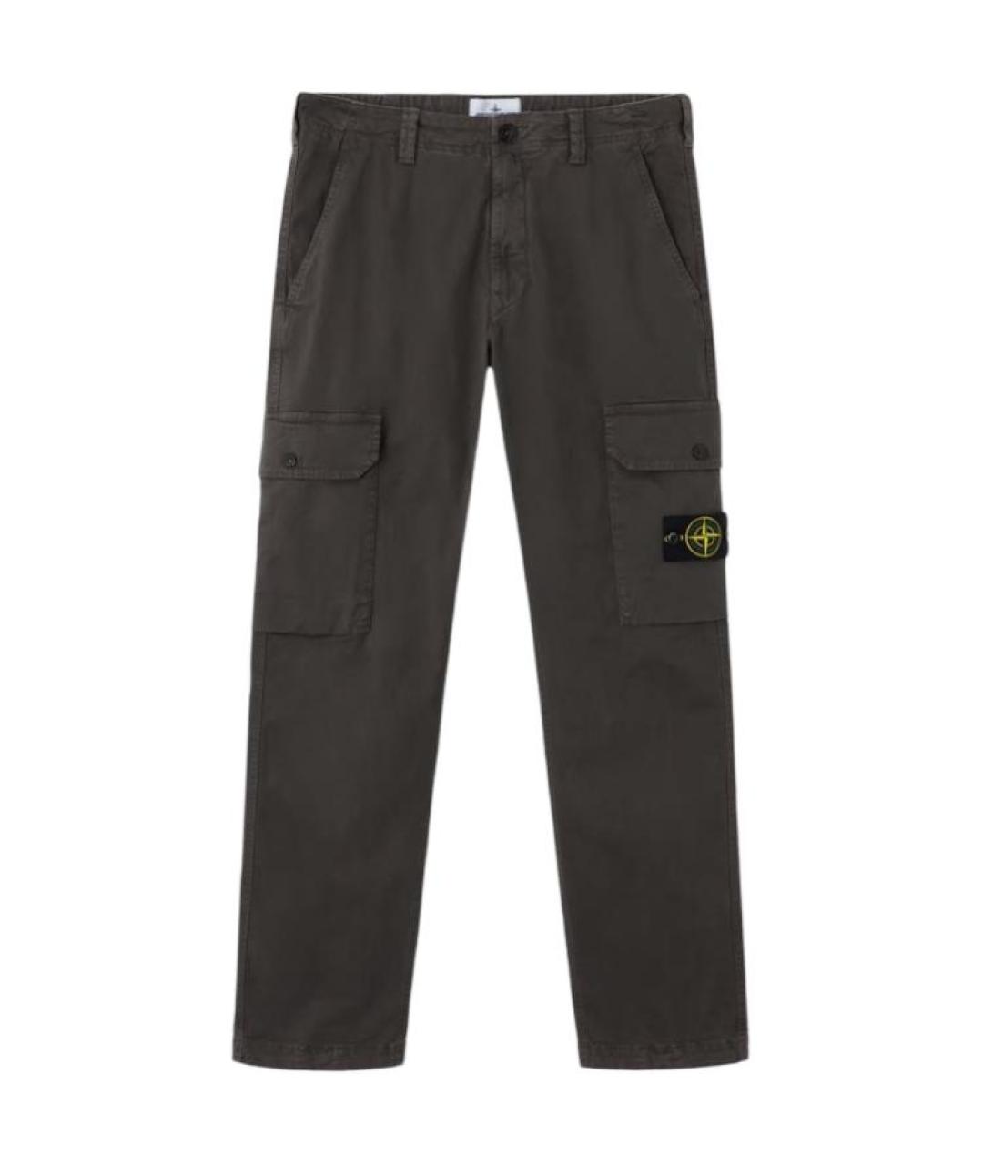 STONE ISLAND Серые брюки чинос, фото 1