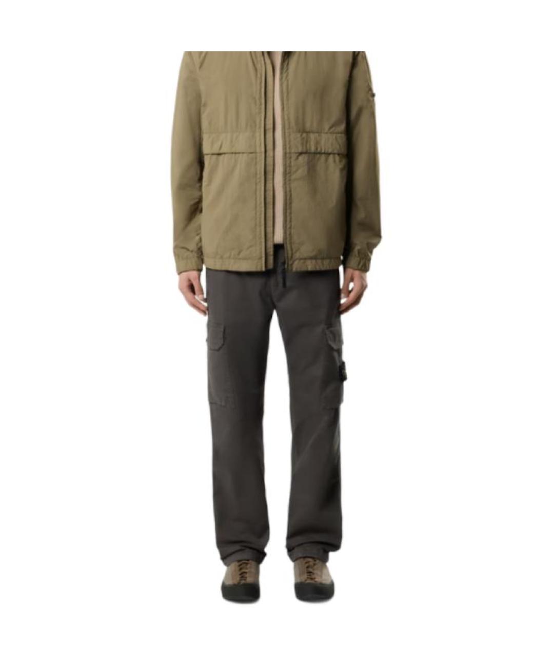 STONE ISLAND Серые брюки чинос, фото 3