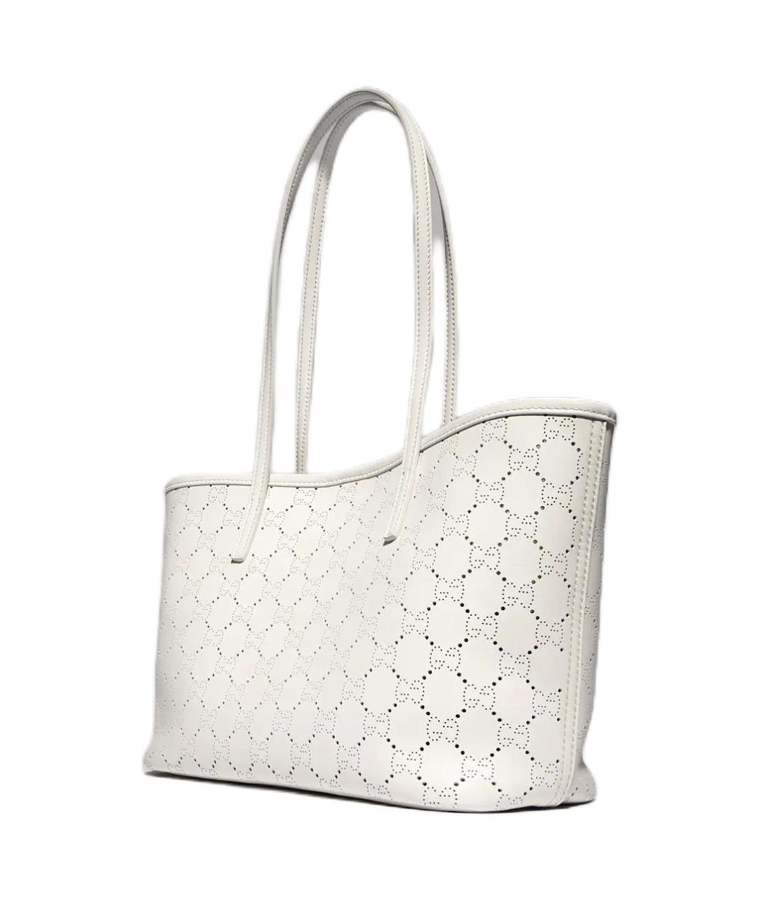 GUCCI Белая кожаная сумка тоут, фото 3