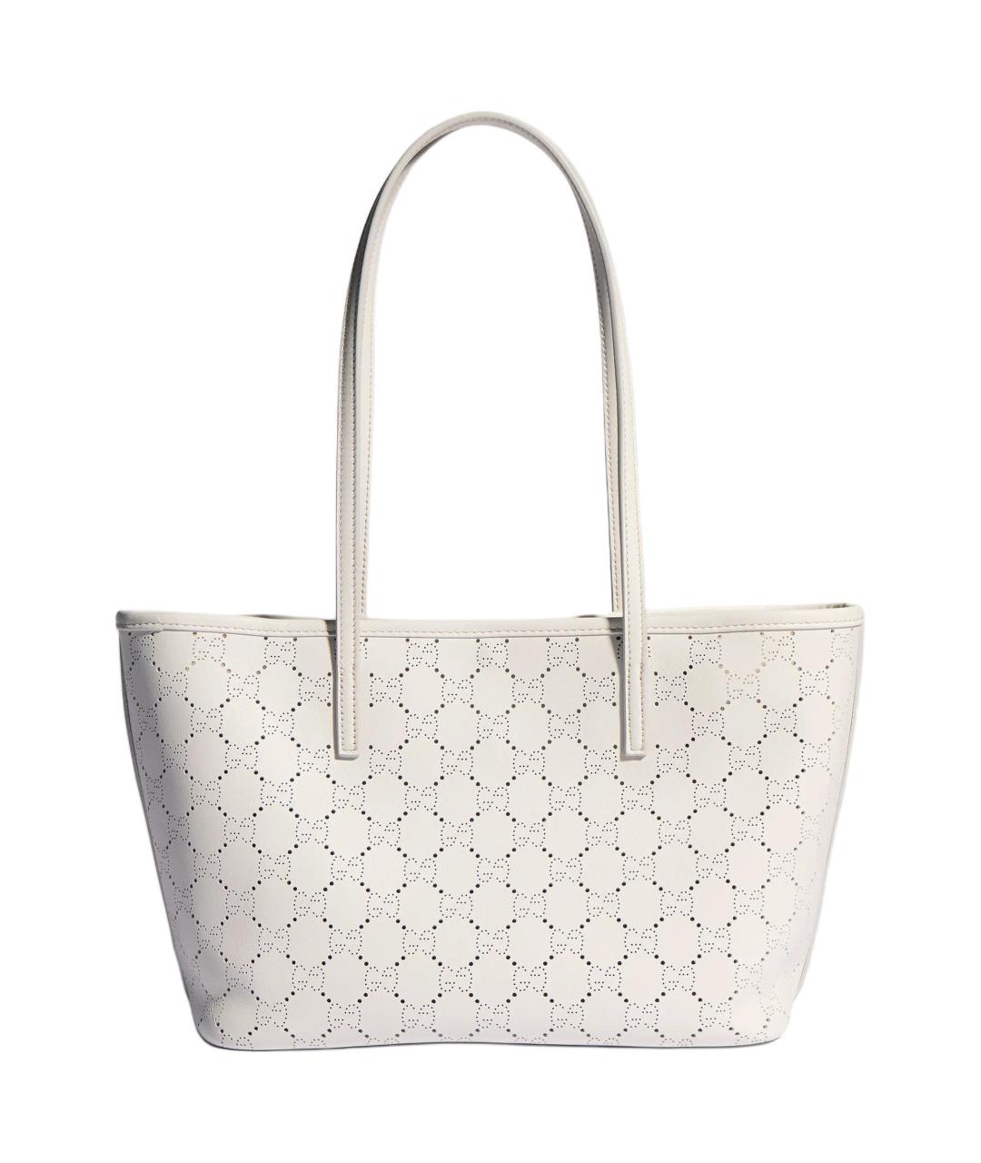 GUCCI Белая кожаная сумка тоут, фото 4