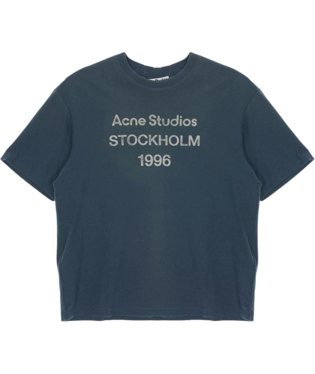 ACNE STUDIOS Темно-синяя футболка, фото 1