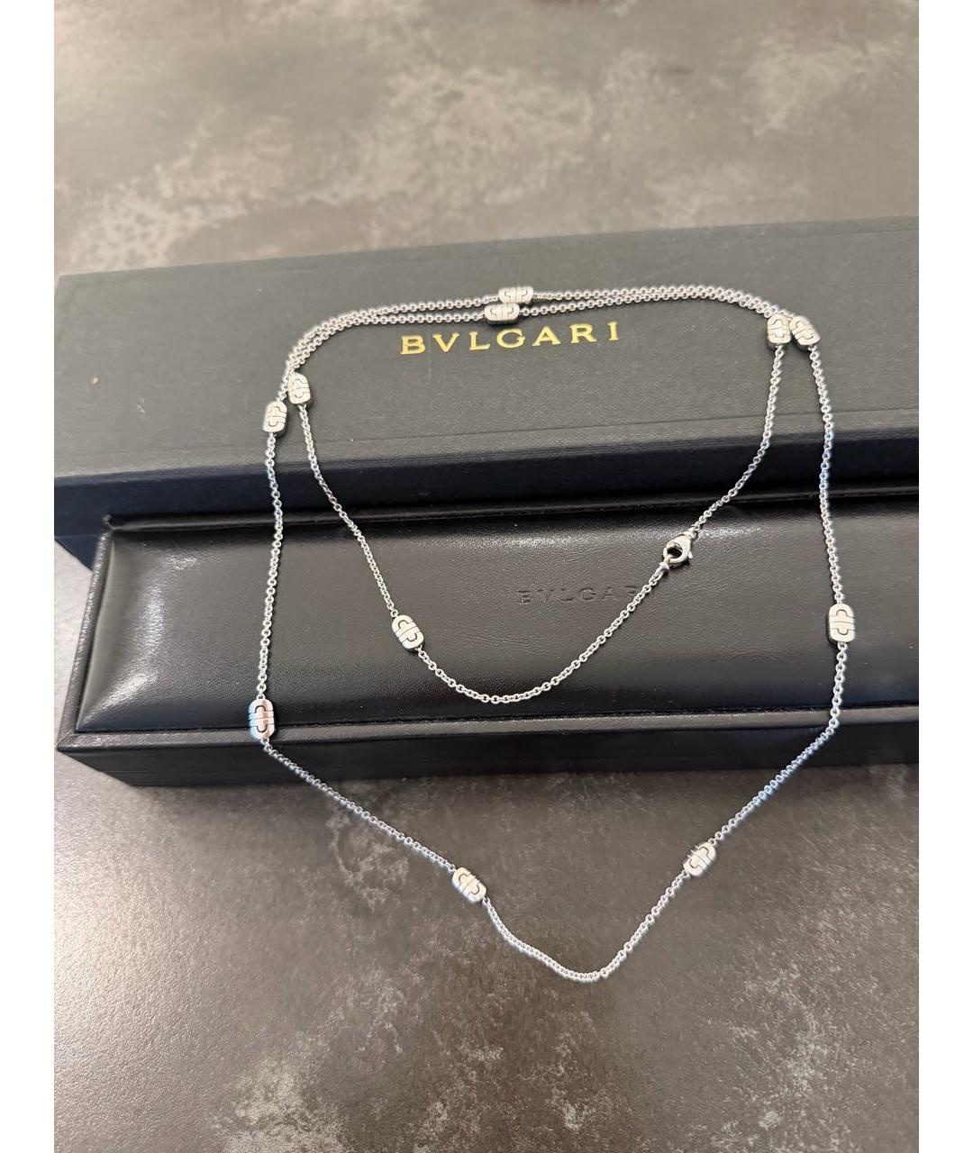 BVLGARI Серебряное колье из белого золота, фото 6