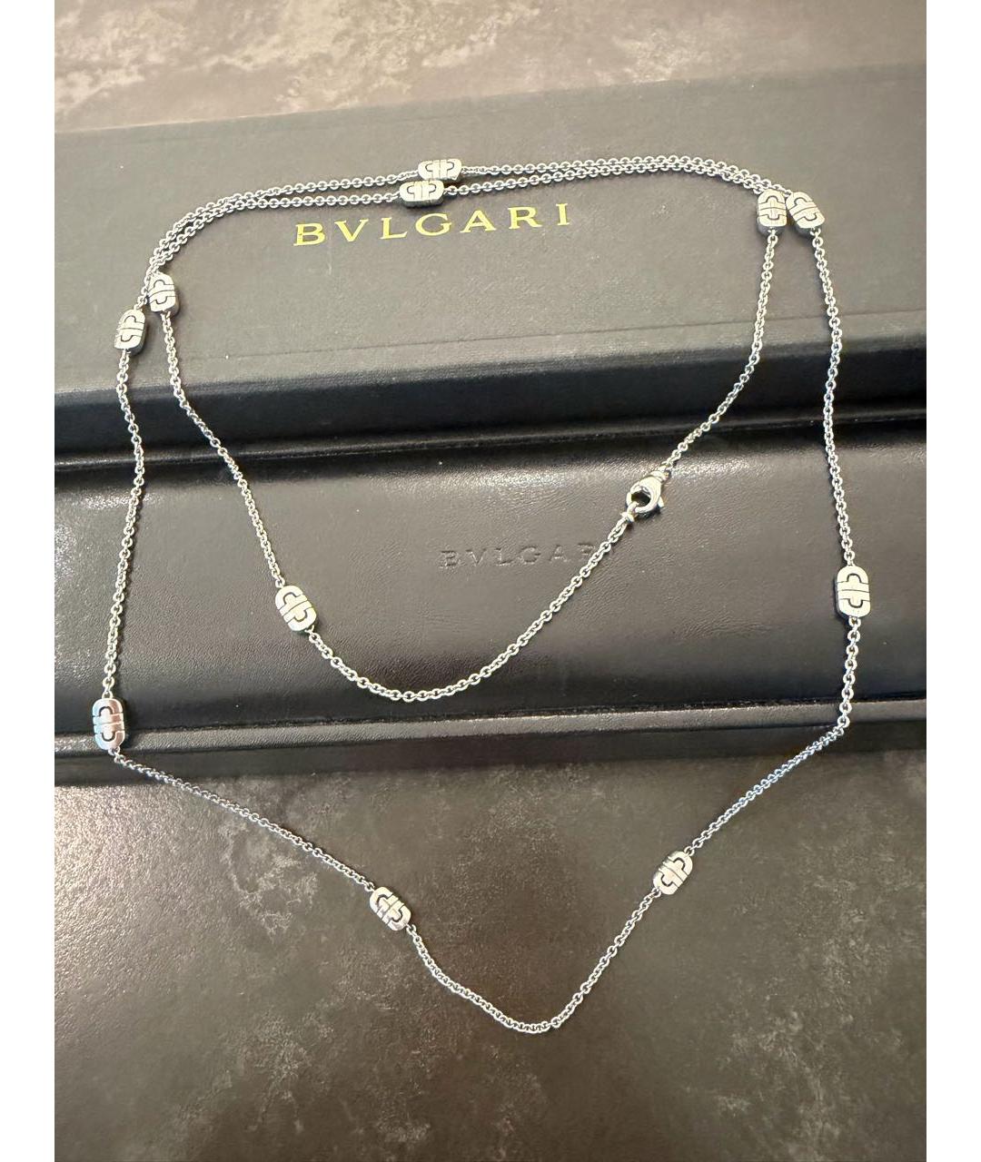 BVLGARI Серебряное колье из белого золота, фото 5