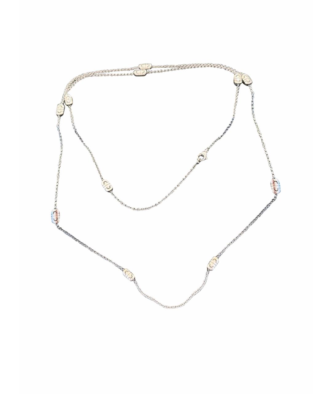 BVLGARI Серебряное колье из белого золота, фото 1