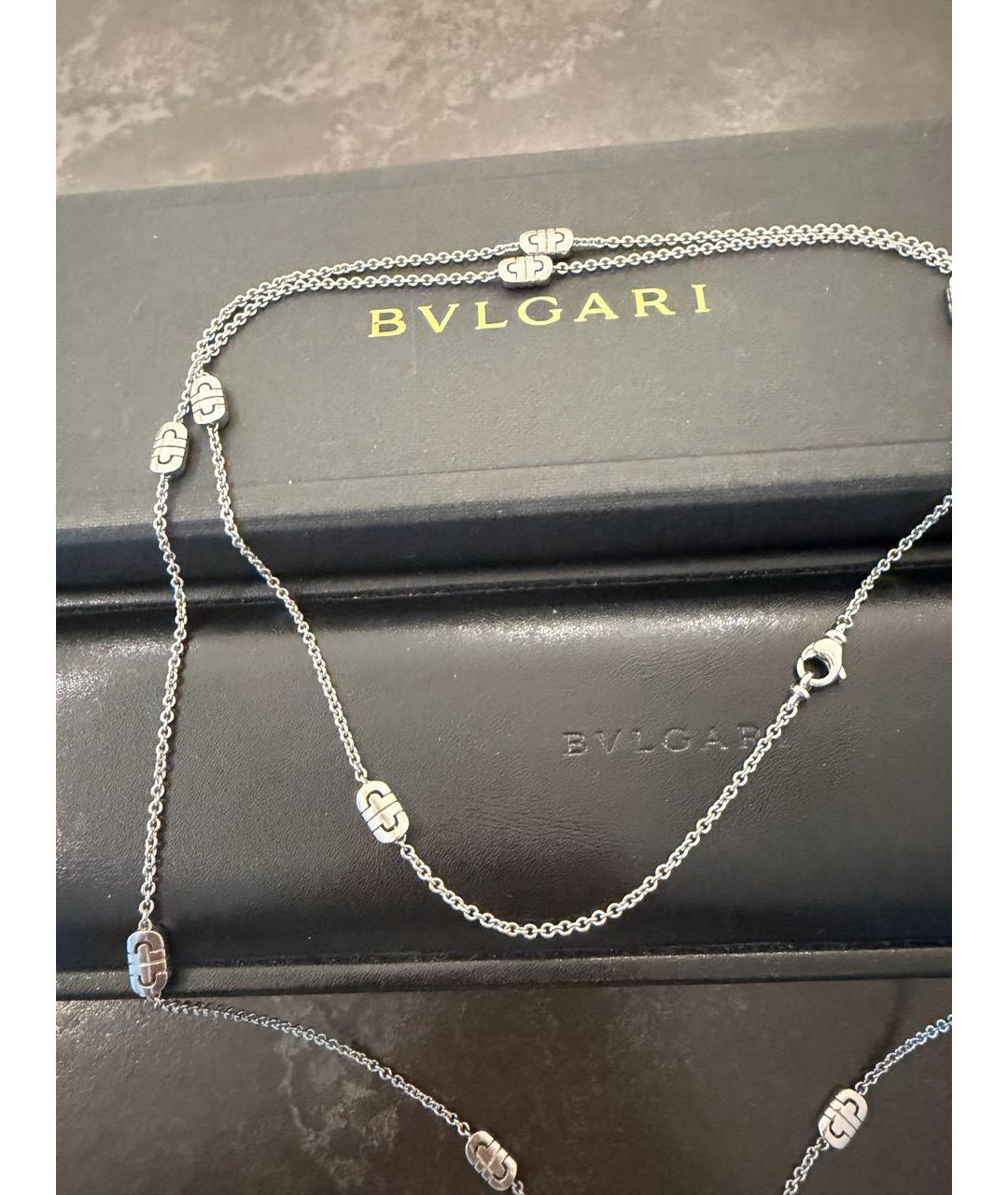 BVLGARI Серебряное колье из белого золота, фото 4