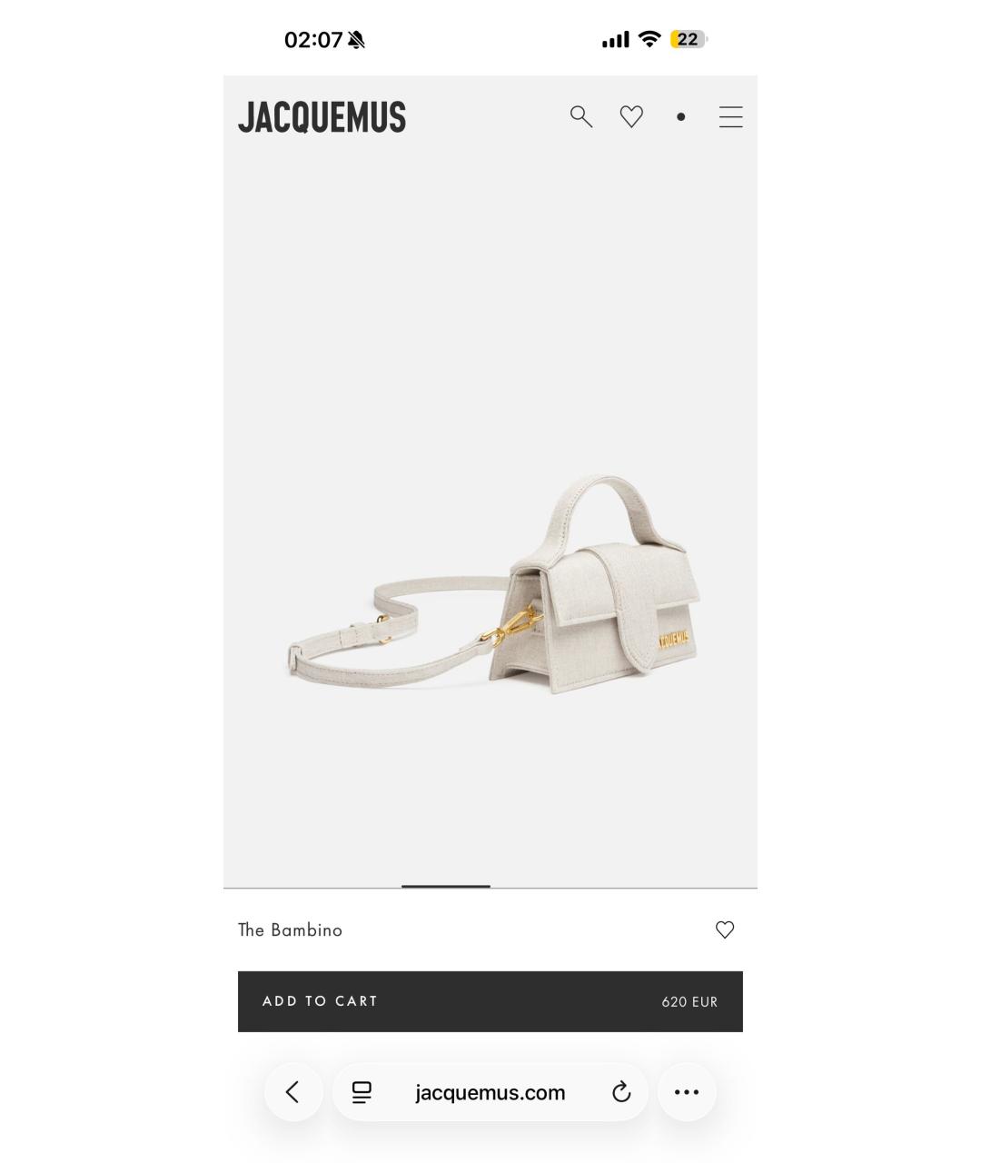 JACQUEMUS Бежевая льняная сумка с короткими ручками, фото 6