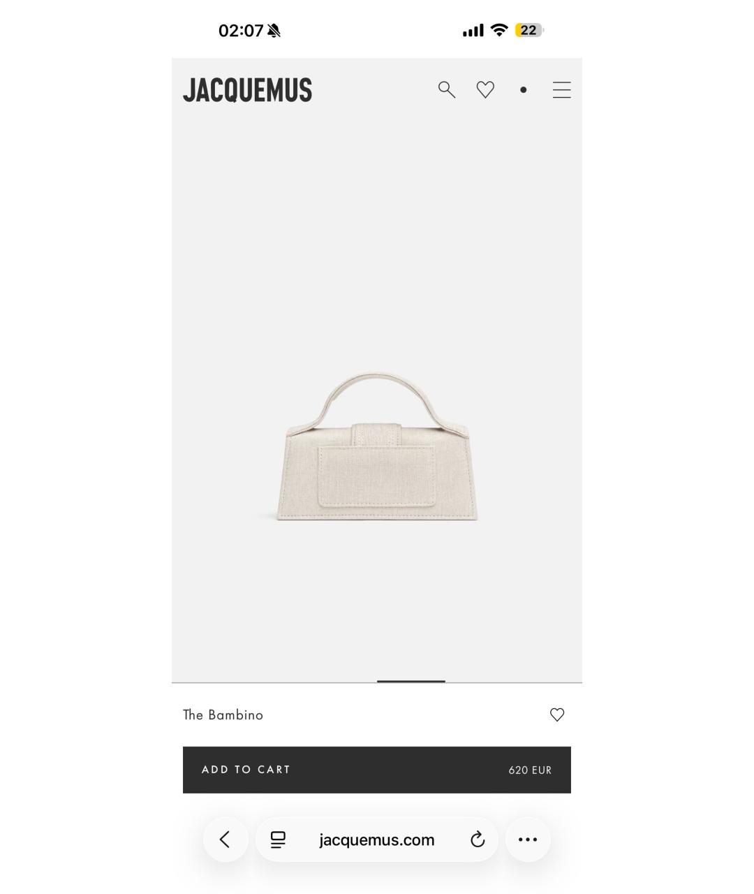 JACQUEMUS Бежевая льняная сумка с короткими ручками, фото 3