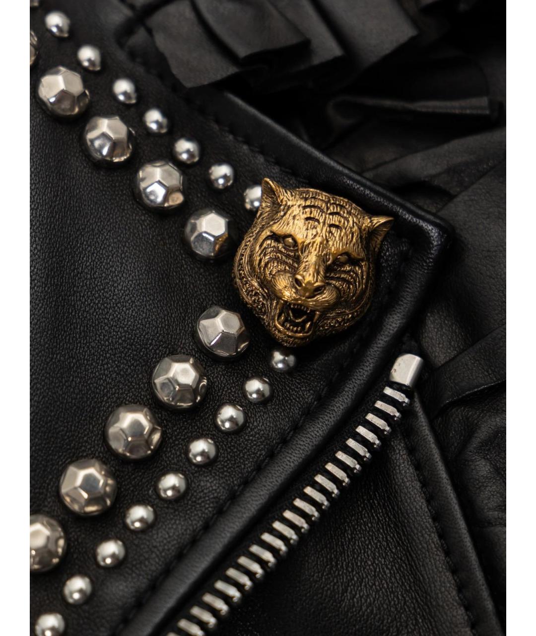 GUCCI Черная кожаная куртка, фото 4