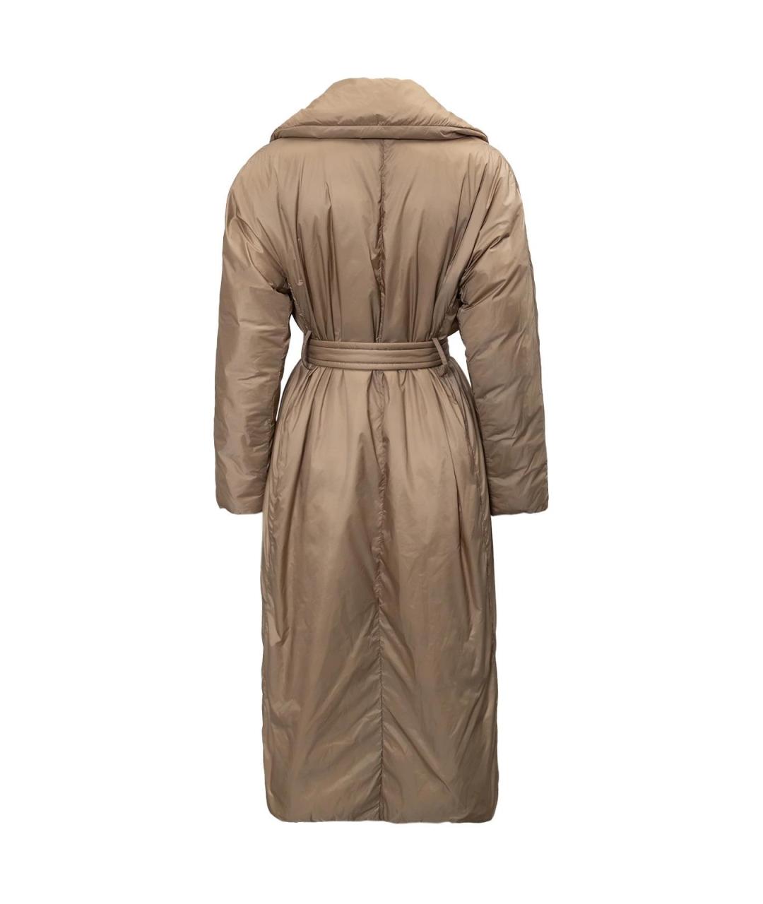 MONCLER Бежевый полиэстеровый пуховик, фото 2